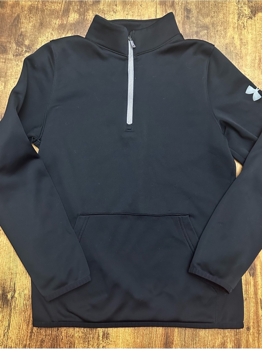 Under Armour Youth Black Half-Zip Performance Pullover #174